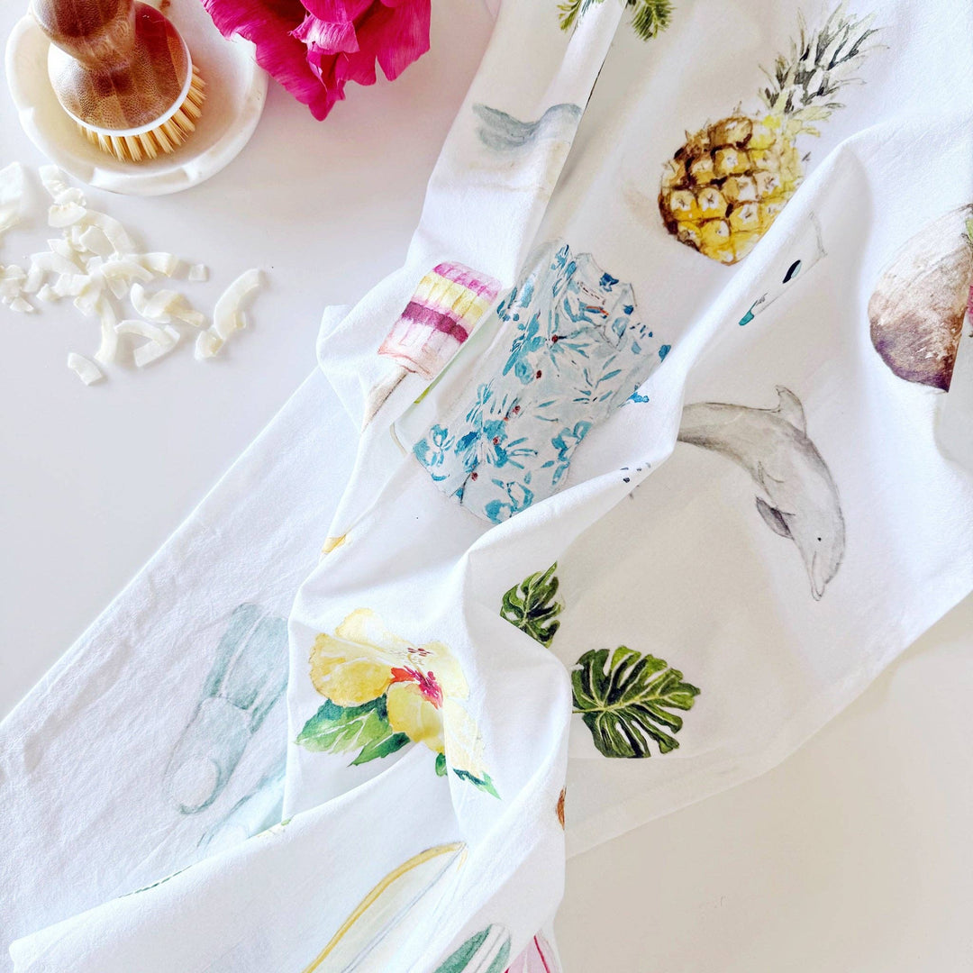 emily lex studio Home Tropical tea towel