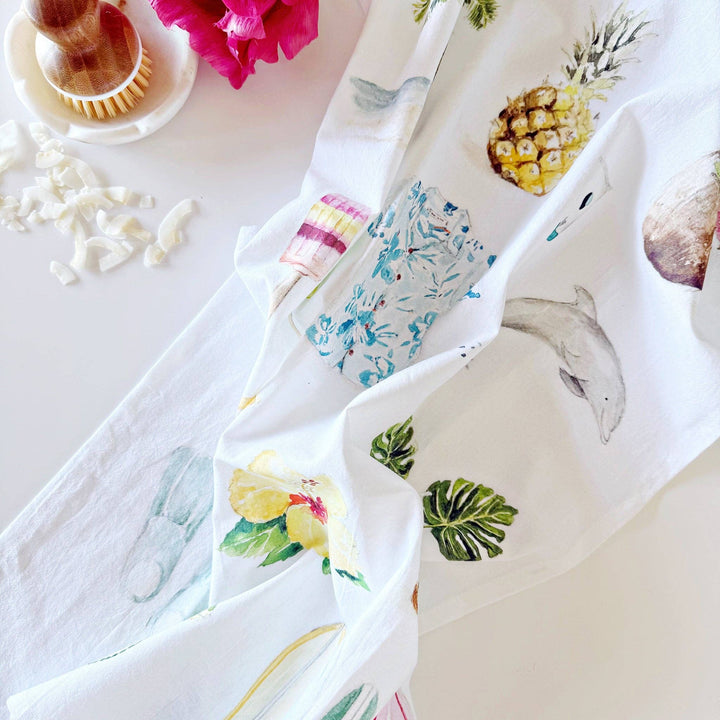 emily lex studio Home Tropical tea towel