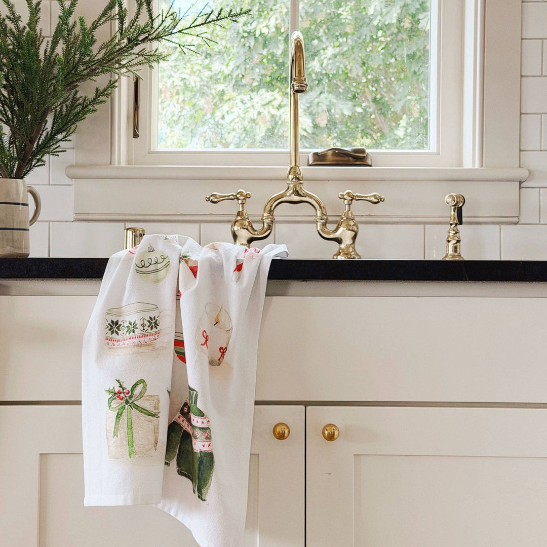 emily lex studio Kitchen Towel Classic christmas cotton tea towel