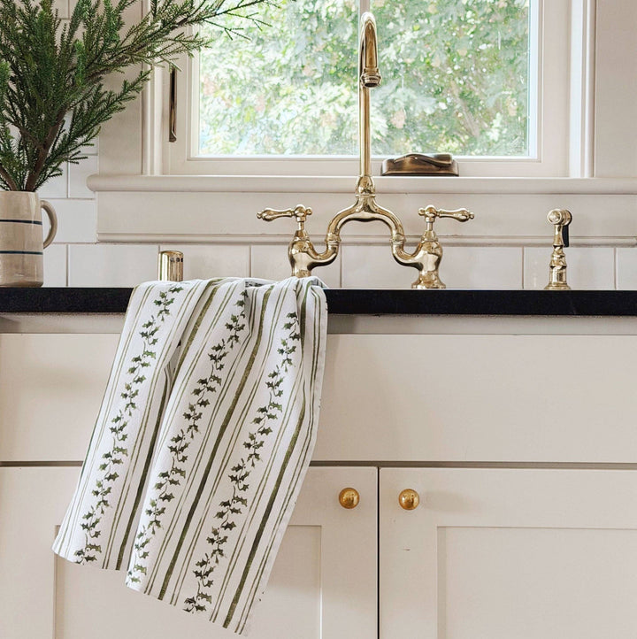 emily lex studio Kitchen Towel Holly stripe cotton tea towel