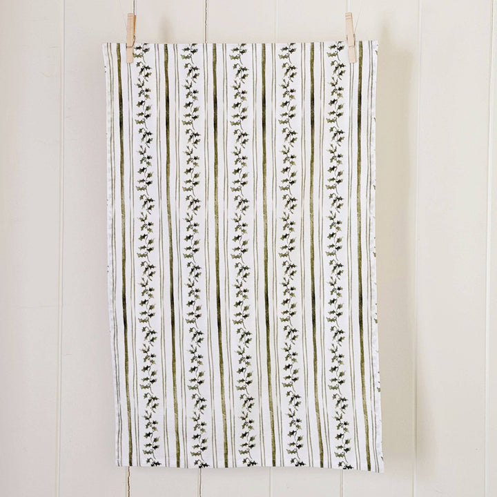 emily lex studio Kitchen Towel Holly stripe cotton tea towel