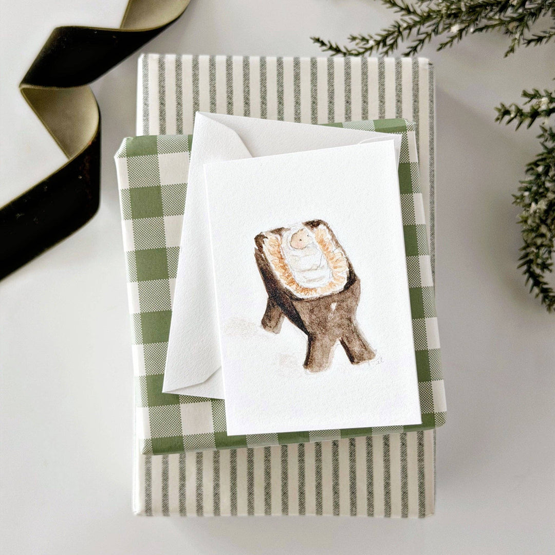 emily lex studio Note Cards Baby jesus mini enclosure notecard