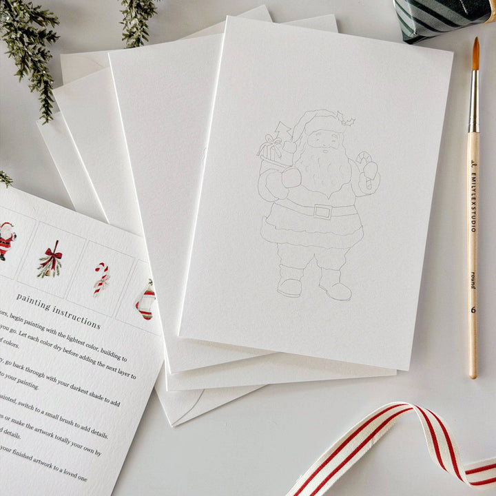 emily lex studio Note Cards Classic christmas paintable notecard