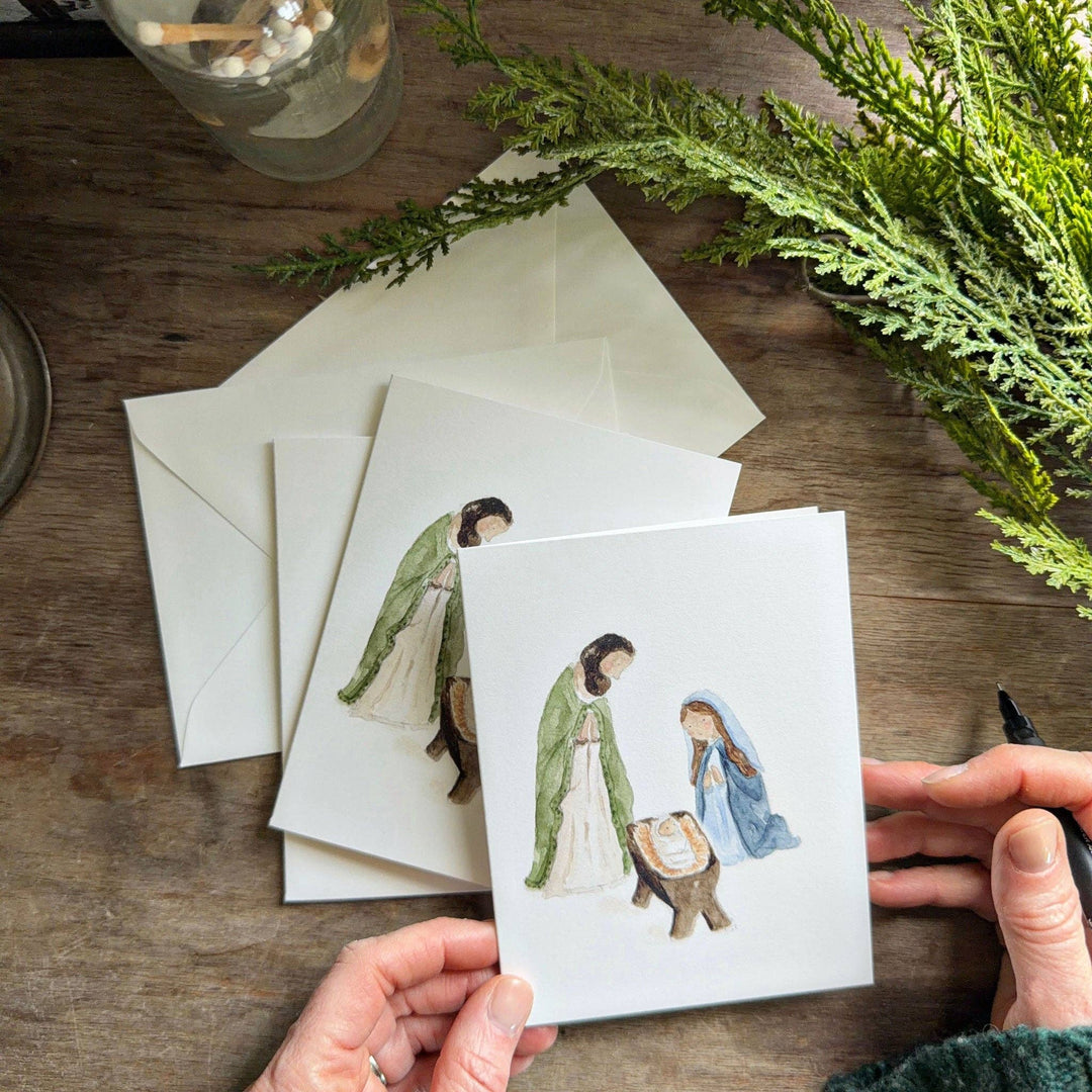 emily lex studio Note Cards Holy family notecard set