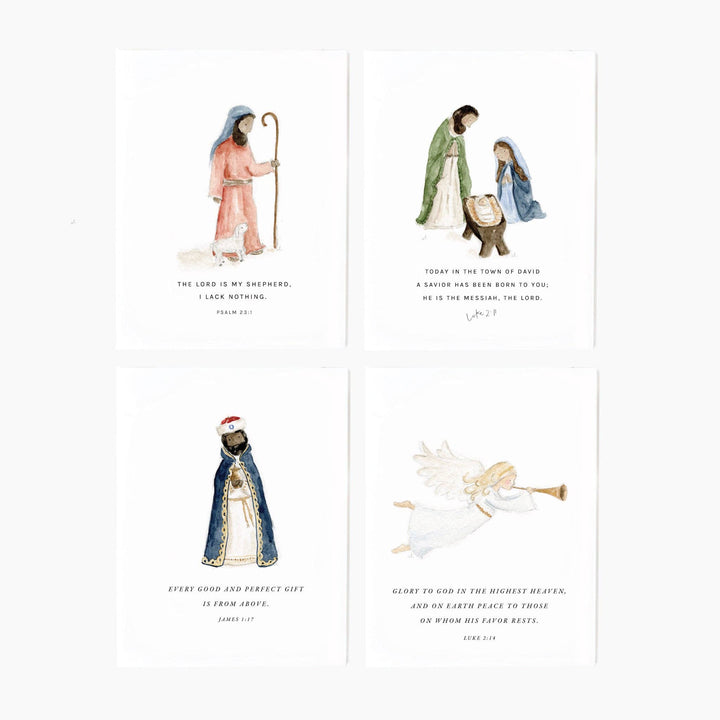emily lex studio Note Cards Nativity scripture assorted notecard set
