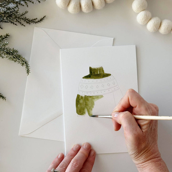 emily lex studio Note Cards Warm + cozy paintable notecard