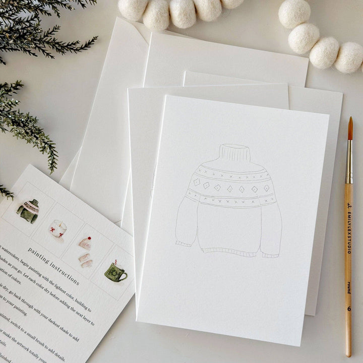 emily lex studio Note Cards Warm + cozy paintable notecard