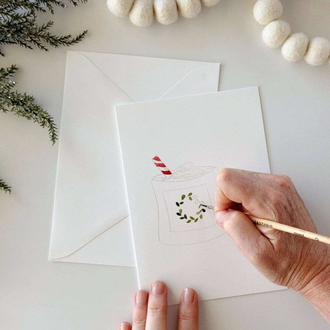 emily lex studio Note Cards Warm + cozy paintable notecard