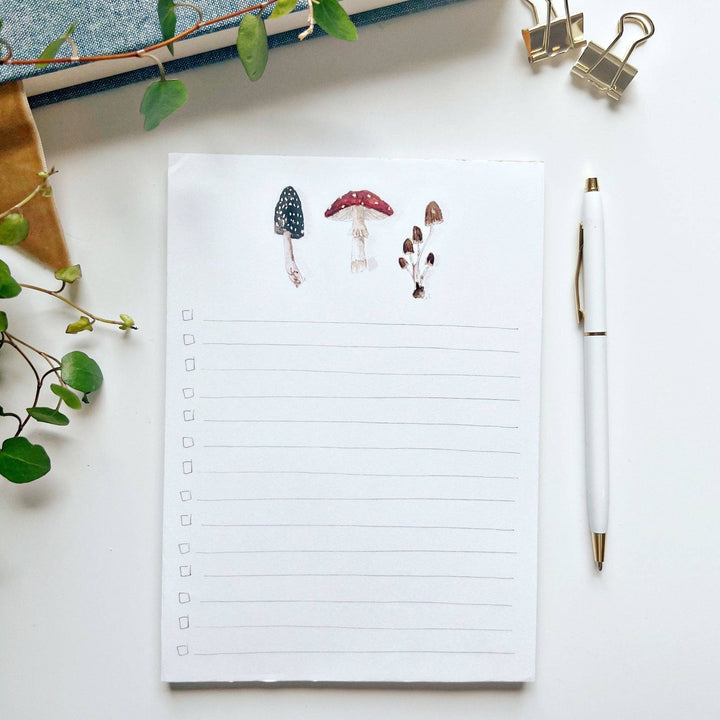 emily lex studio Notepad Checklist Notepad - Mushroom