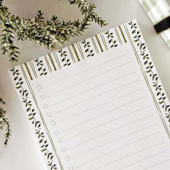 emily lex studio Notepads Holly pattern checklist notepad