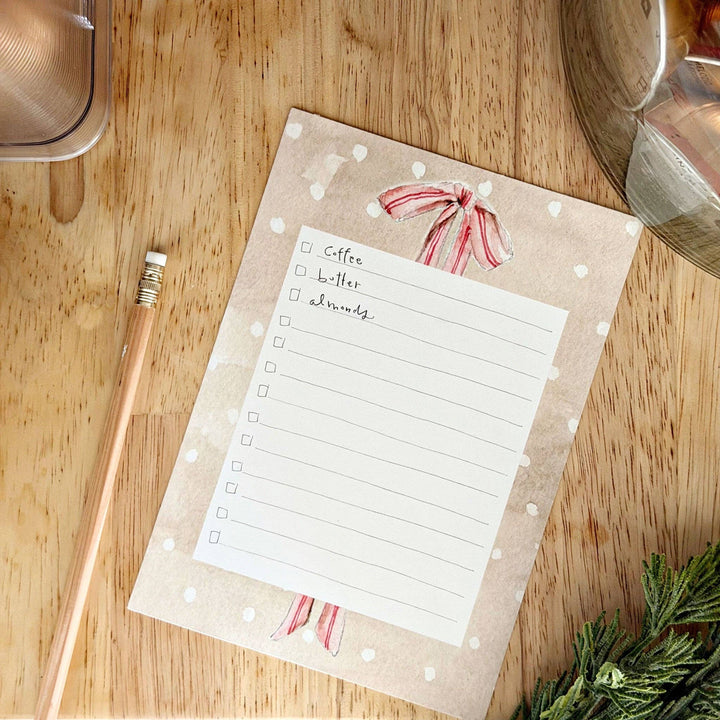 emily lex studio Notepads Pink bow checklist notepad
