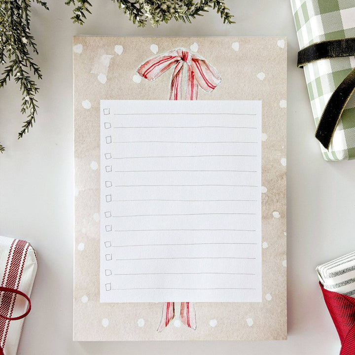 emily lex studio Notepads Pink bow checklist notepad
