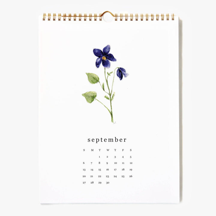 emily lex studio paper 2026 flower stems calendar