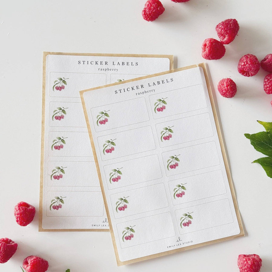 emily lex studio Party Raspberry sticker labels