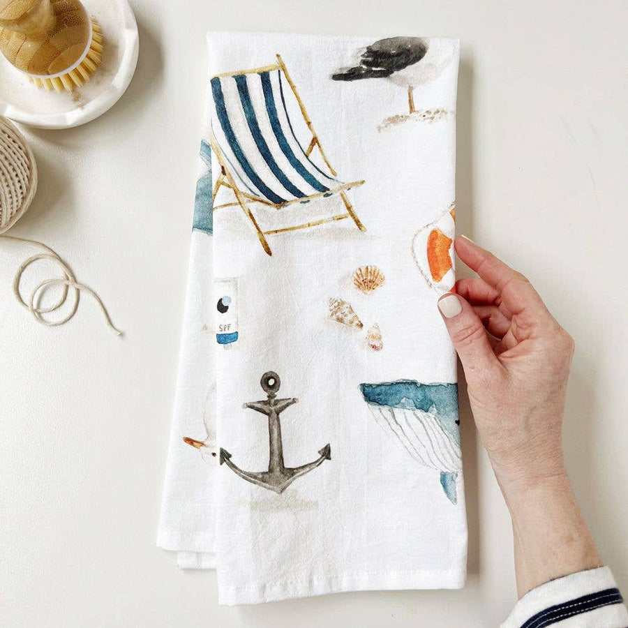 emily lex studio Seaside tea towel