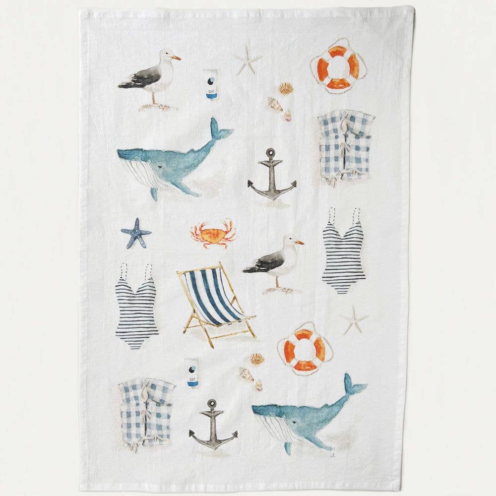 emily lex studio Seaside tea towel