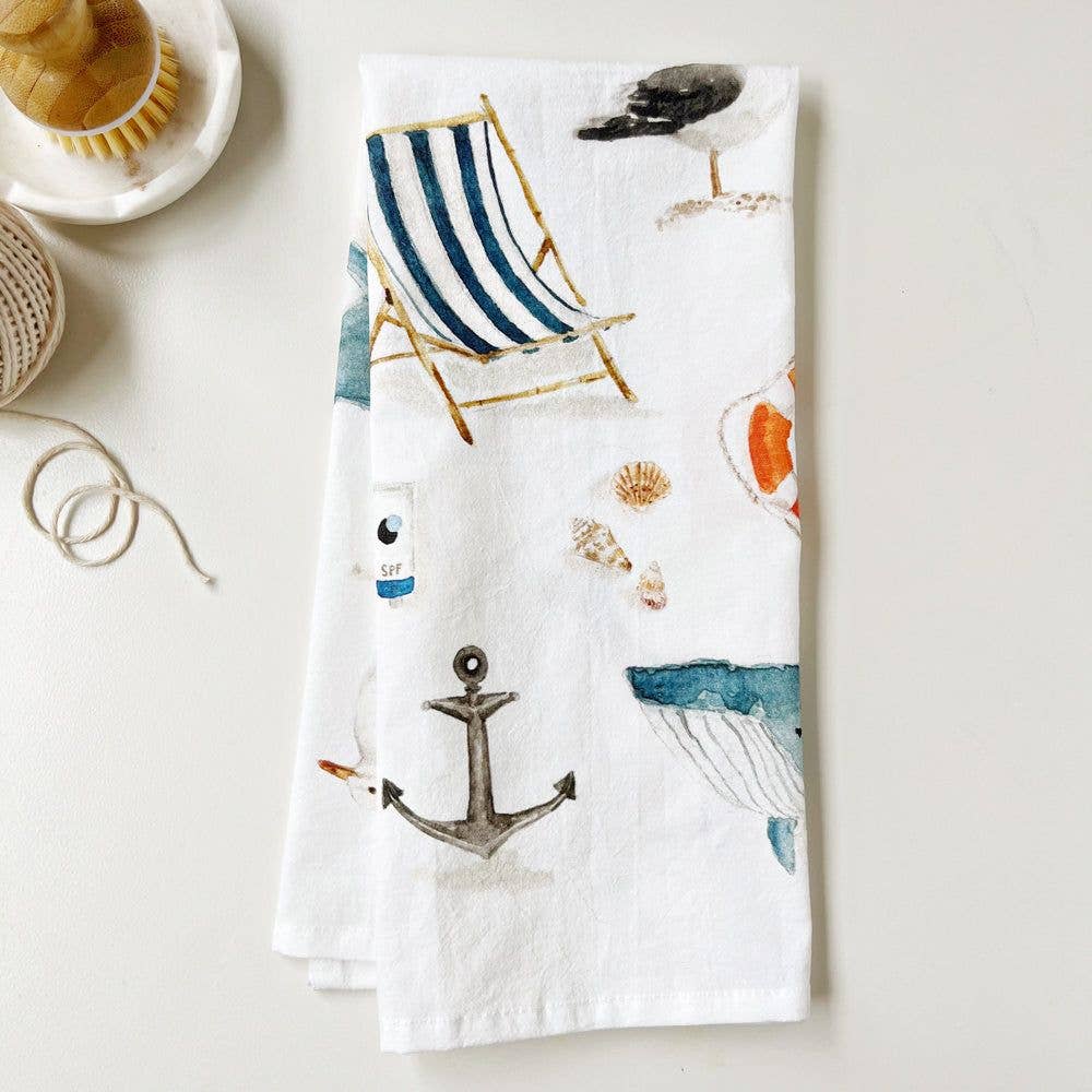 emily lex studio Seaside tea towel