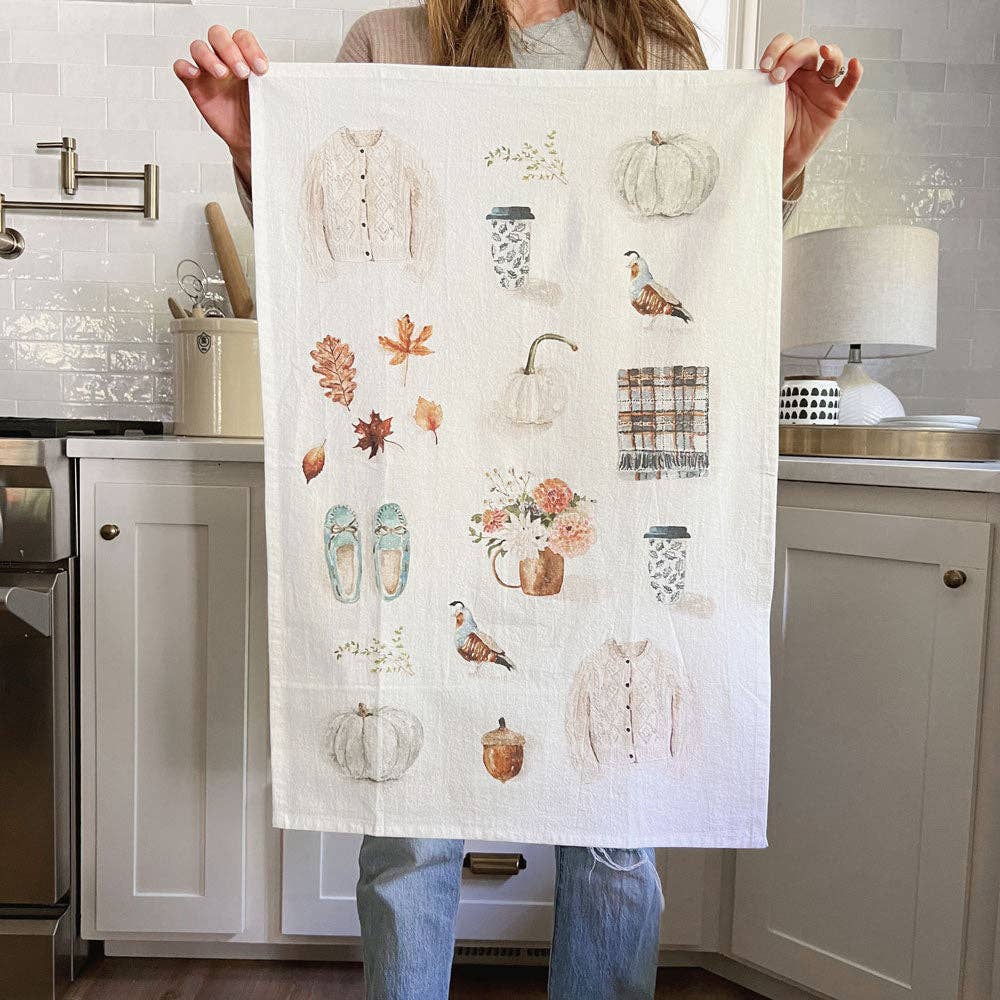 emily lex studio Tea Towel Autumn Tea Towel