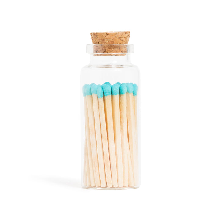 Enlighten the Occasion Gifts Aqua Lagoon Matches in Medium Corked Vial