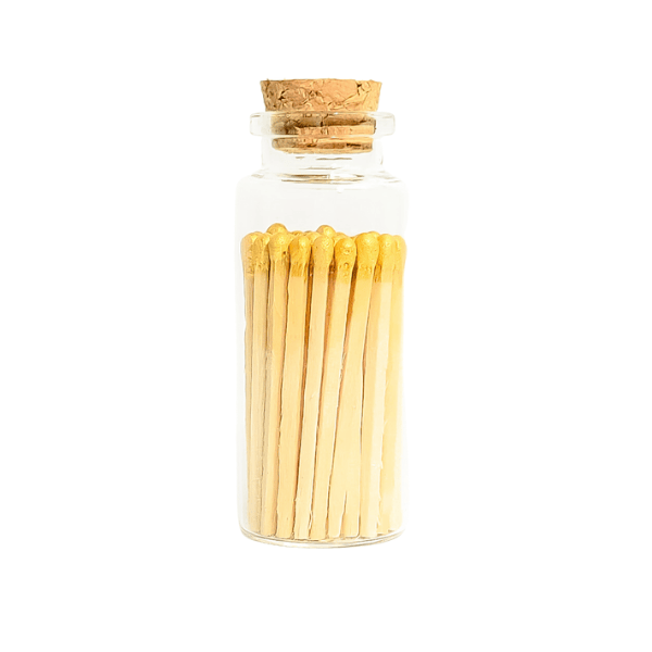 Enlighten the Occasion Gifts Gold Matches in Medium Corked Vial