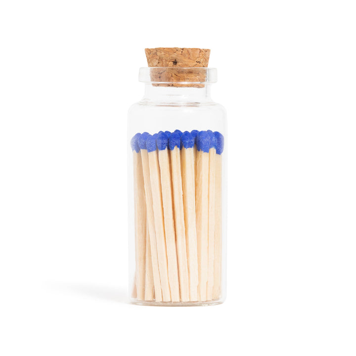 Enlighten the Occasion Gifts Royal Blue Matches in Medium Corked Vial