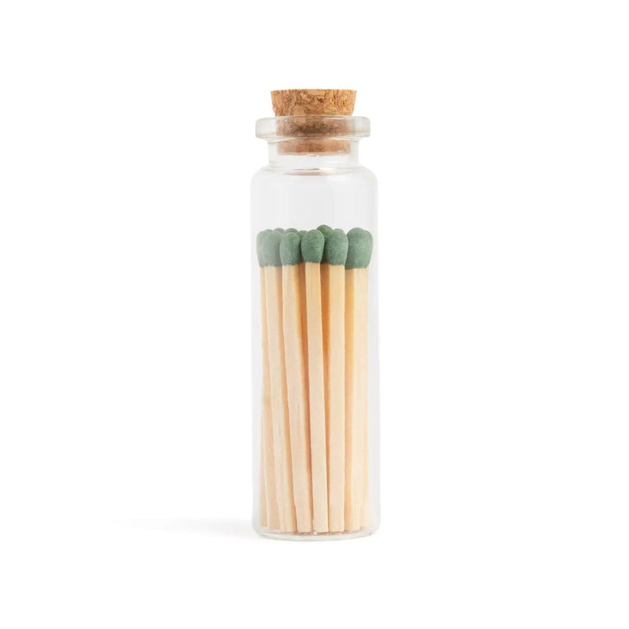 Enlighten the Occasion Matches Juniper Green Matches in Small Corked Vial