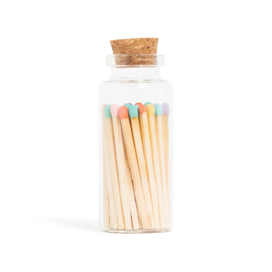 Enlighten the Occasion Matches Pastel Mix Matches in Medium Corked Vial