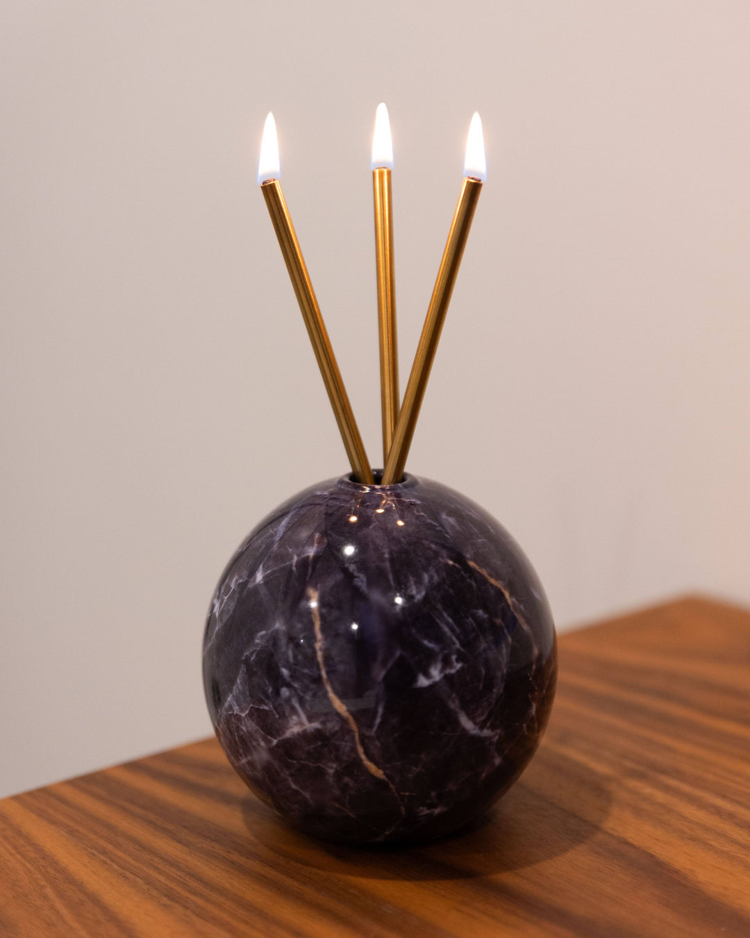 Everlasting Candle Co. Vase Neva Vase, Charcoal Marble