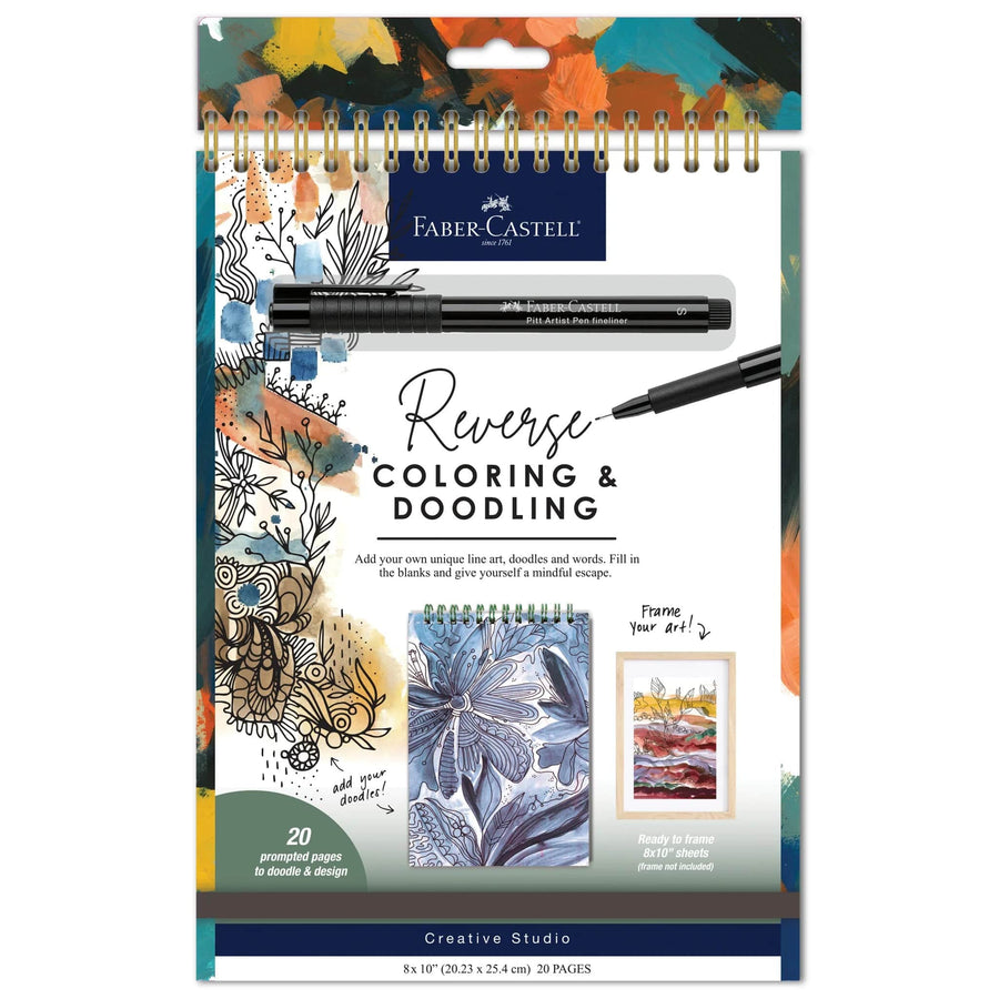 Faber-Castell Art Supplies Reverse Coloring and Doodling Book Neutrals