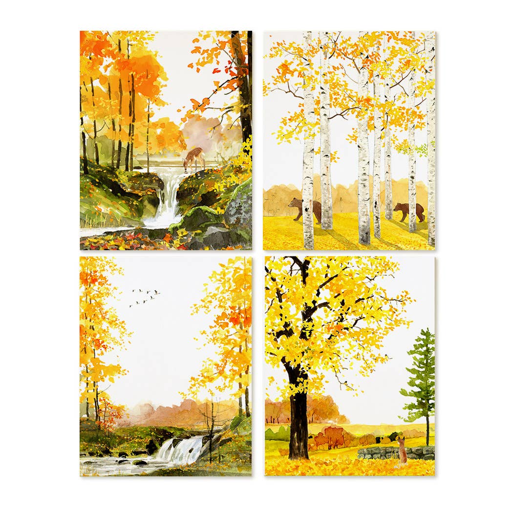 Felix Doolittle Boxed Card Set Golden Woods - Note Set - Autumn/Fall boxed set