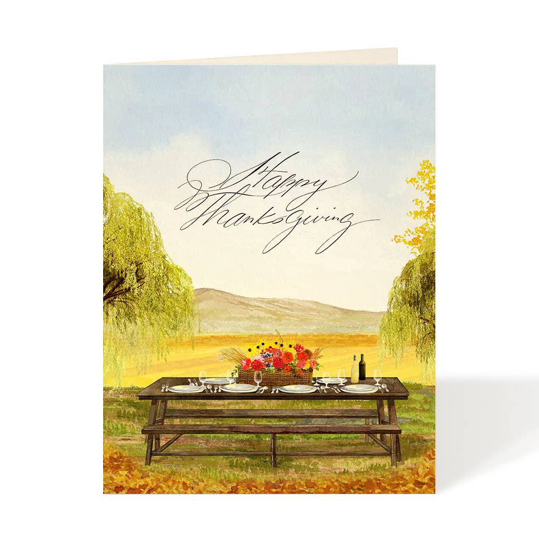 Felix Doolittle Cards Farmstead Table - Thanksgiving Card