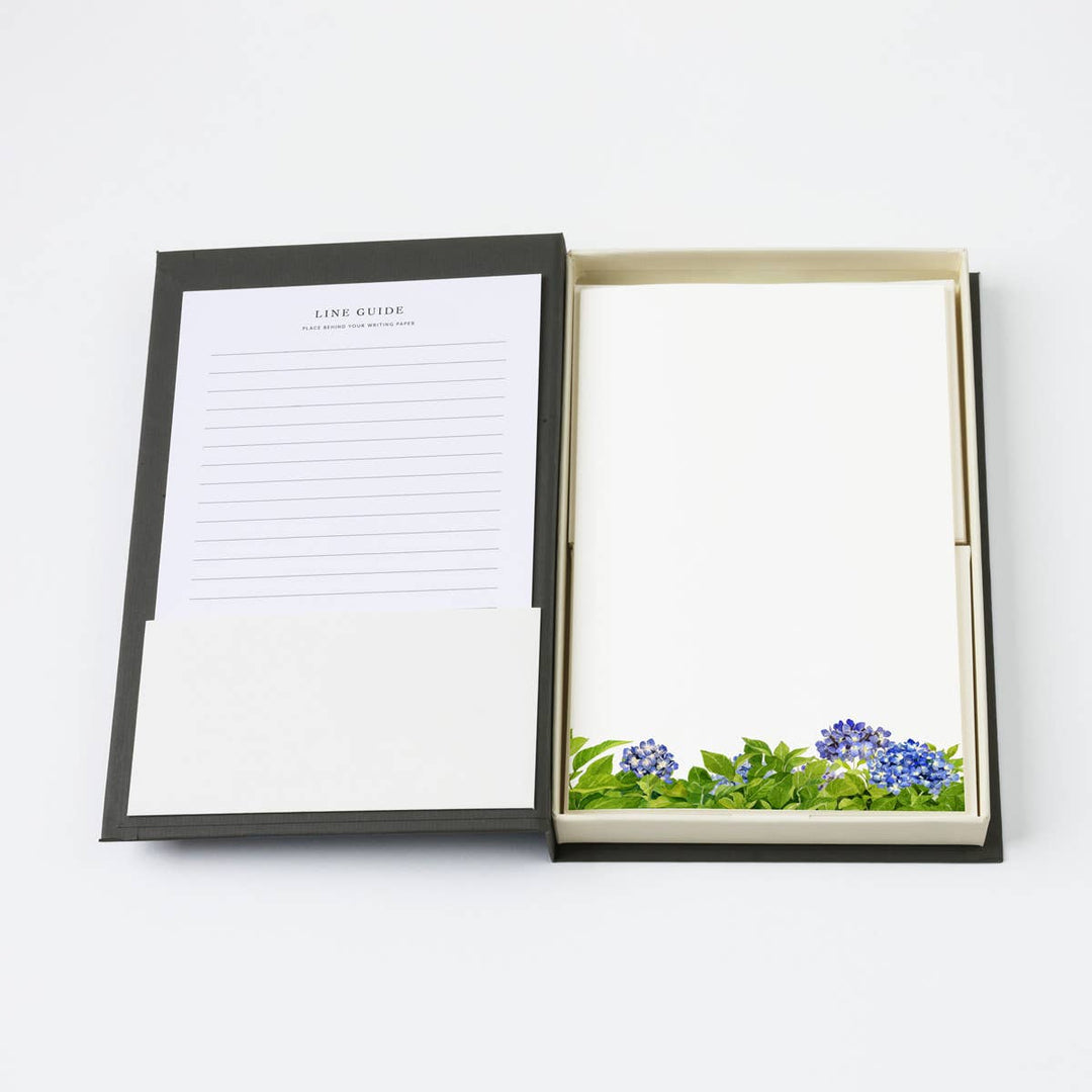 Felix Doolittle paper Garden Hydrangeas - Letter Writing Paper - Blue Flowers