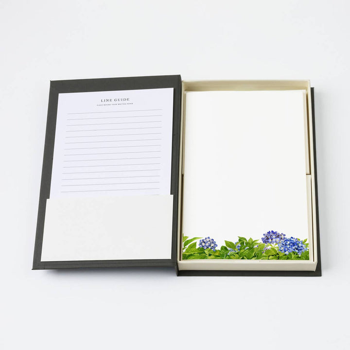 Felix Doolittle paper Garden Hydrangeas - Letter Writing Paper - Blue Flowers