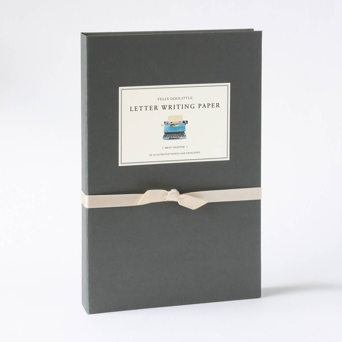 Felix Doolittle paper Next Chapter - Letter Writing Paper - Blue Typewriter