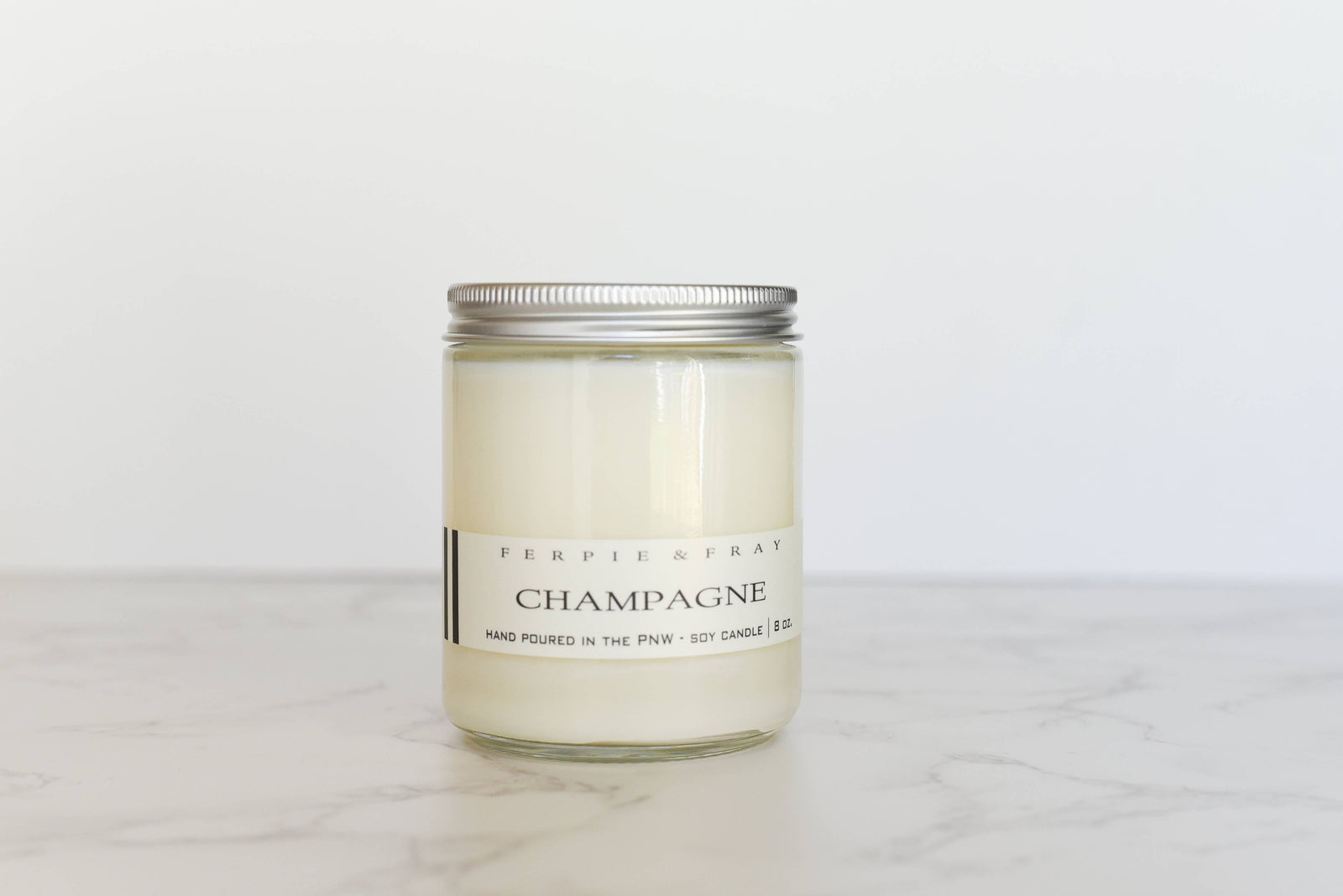 Ferpie + Fray Gifts 8oz Champagne Candle