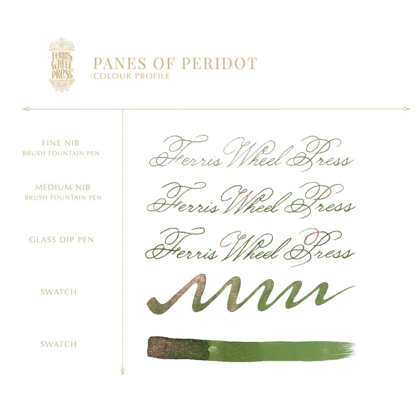 Ferris Wheel Press Paper 20ml The Book of Knights Series - Panes of Peridot | Ferris Wheel Press