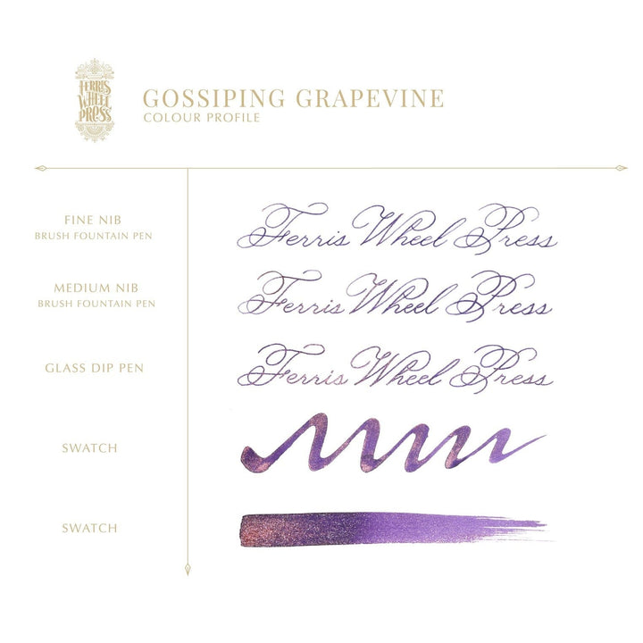 Ferris Wheel Press Paper 38ml Gossiping Grapevine Ink | Ferris Wheel Press