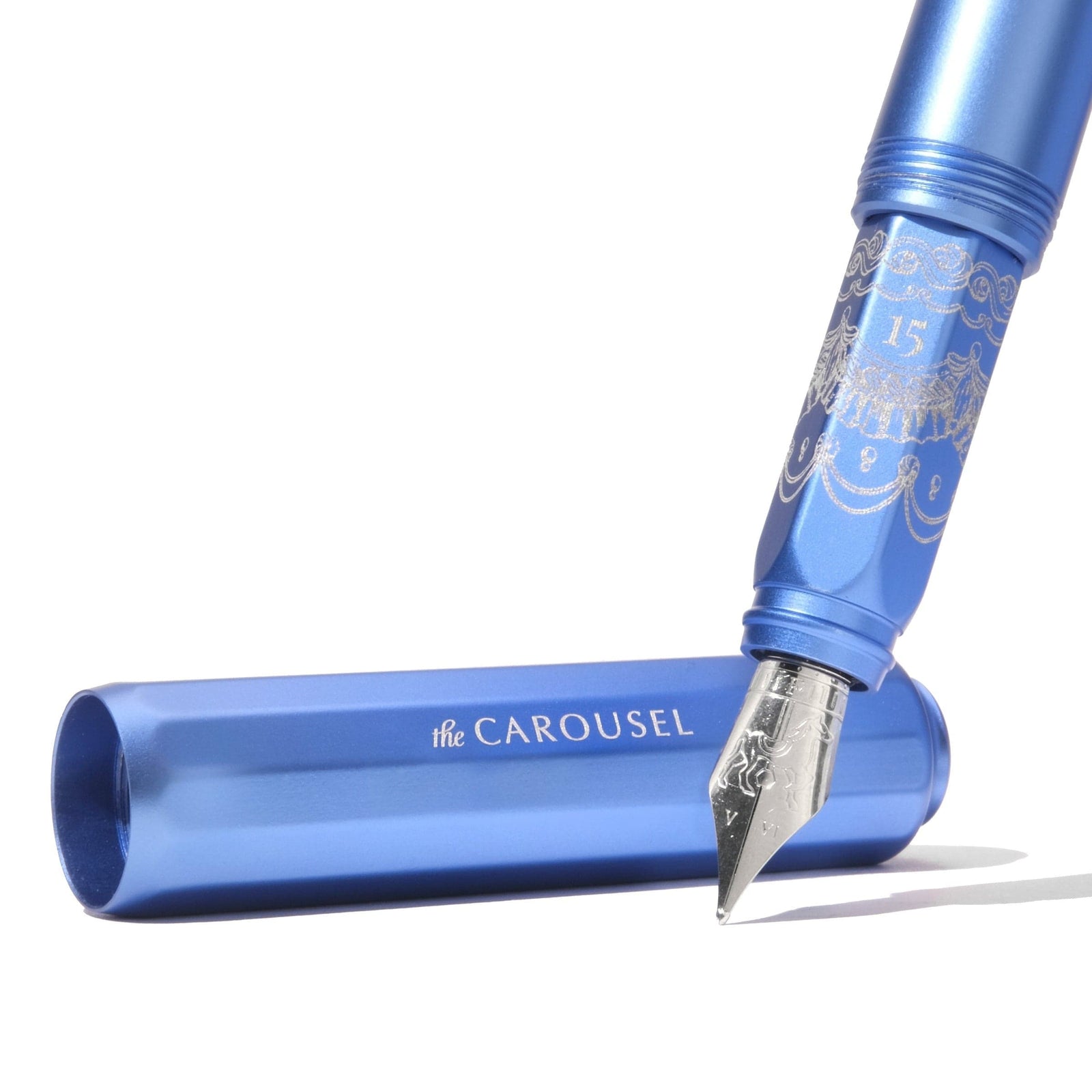 Ferris Wheel Press Paper Limited Edition 2025 | Aluminum Carousel Fountain Pen - Blue Revelry | Ferris Wheel Press