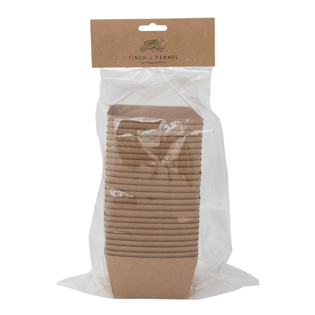 Finch & Fennel Party Paper Single Use Container, Natural, Set of 24