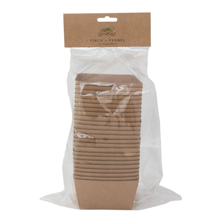 Finch & Fennel Party Paper Single Use Container, Natural, Set of 24