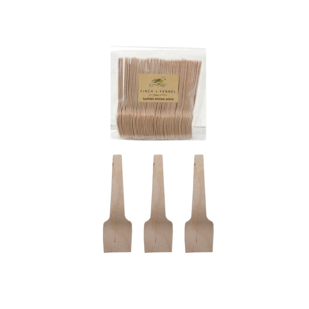 Finch & Fennel Party Wood Single Use Scoop, Natural, Set of 50