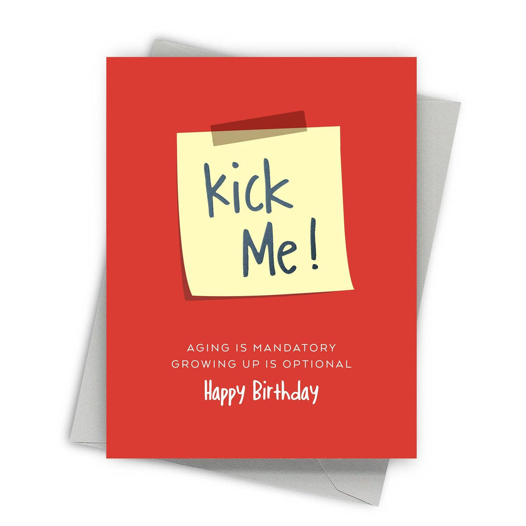 Fine Moments Cards Kick Me Sticky Note Birthday Card
