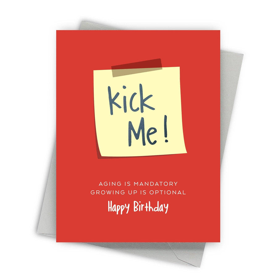 Fine Moments Cards Kick Me Sticky Note Birthday Card