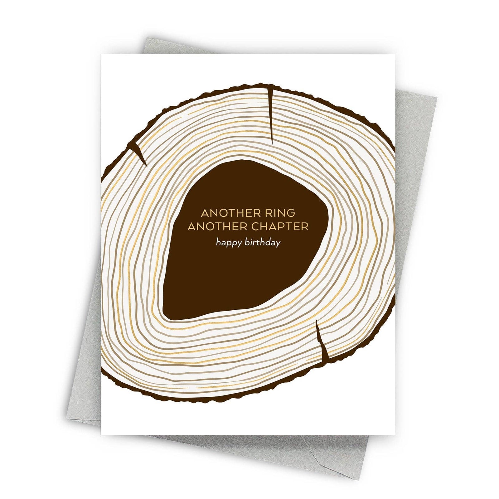 Fine Moments Cards Tree Growth Rings - Reflective Birthday Card