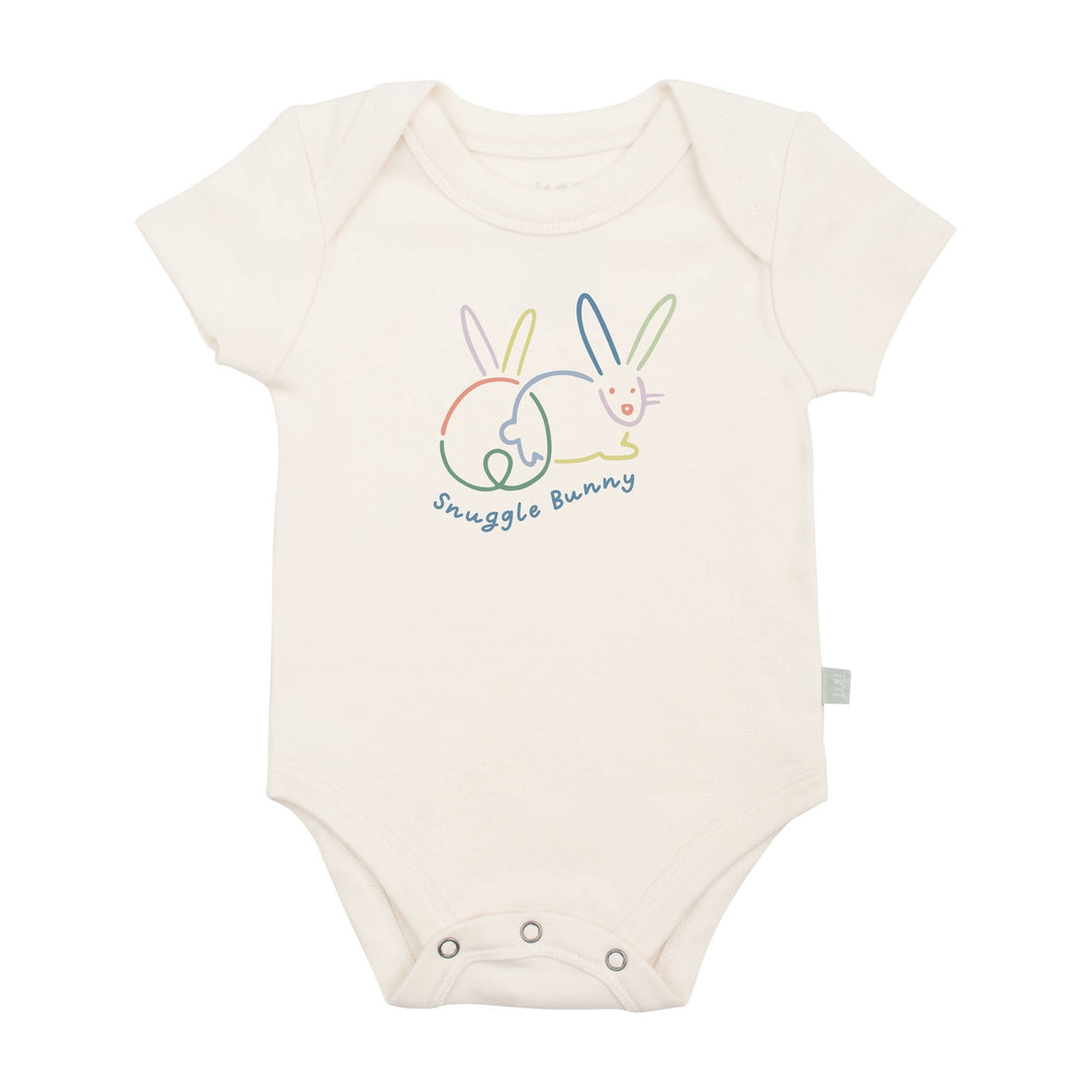 Finn and Emma Baby 0-3m Baby graphic bodysuit | snuggle bunny