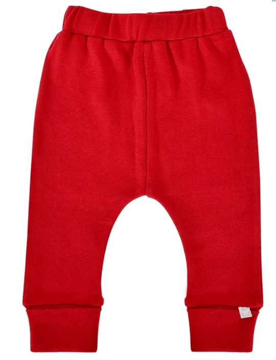 Finn and Emma Baby & Toddler Bottoms 0/3M Cuffed Pants - Scarlet Red