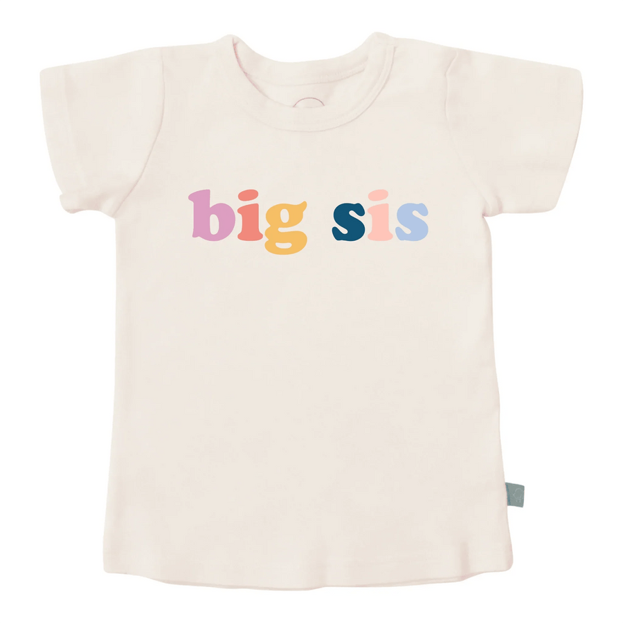 Finn and Emma Short Sleeve Top 2T Big Sis Graphic Tee
