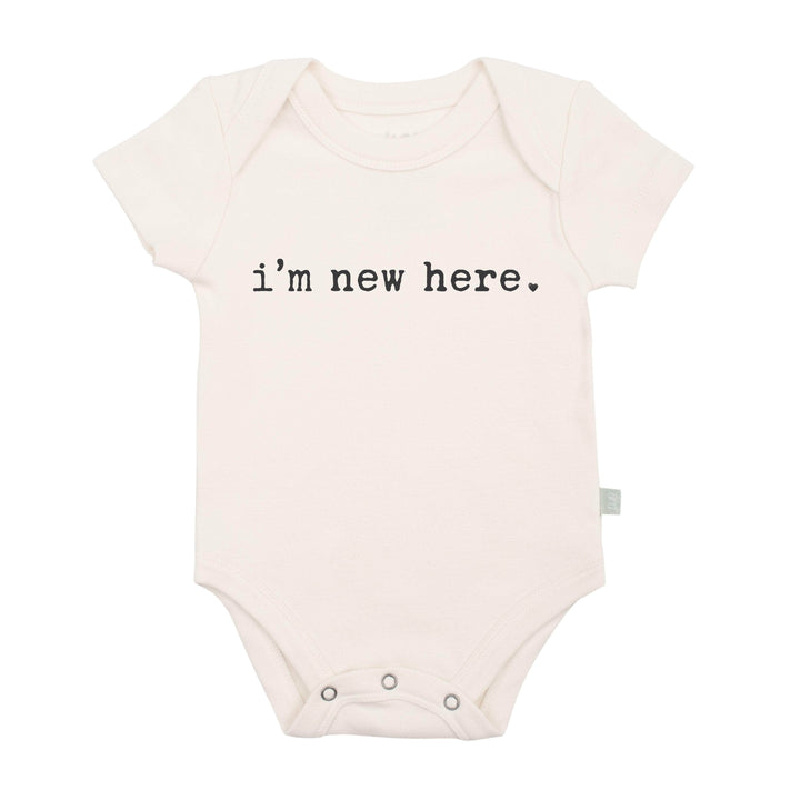 Finn + Emma 0-3M i'm new here Bodysuit