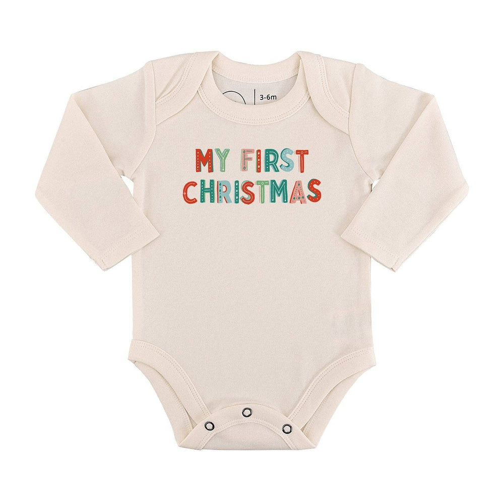 Finn + Emma 9-12M my first christmas (long sleeve) Bodysuit