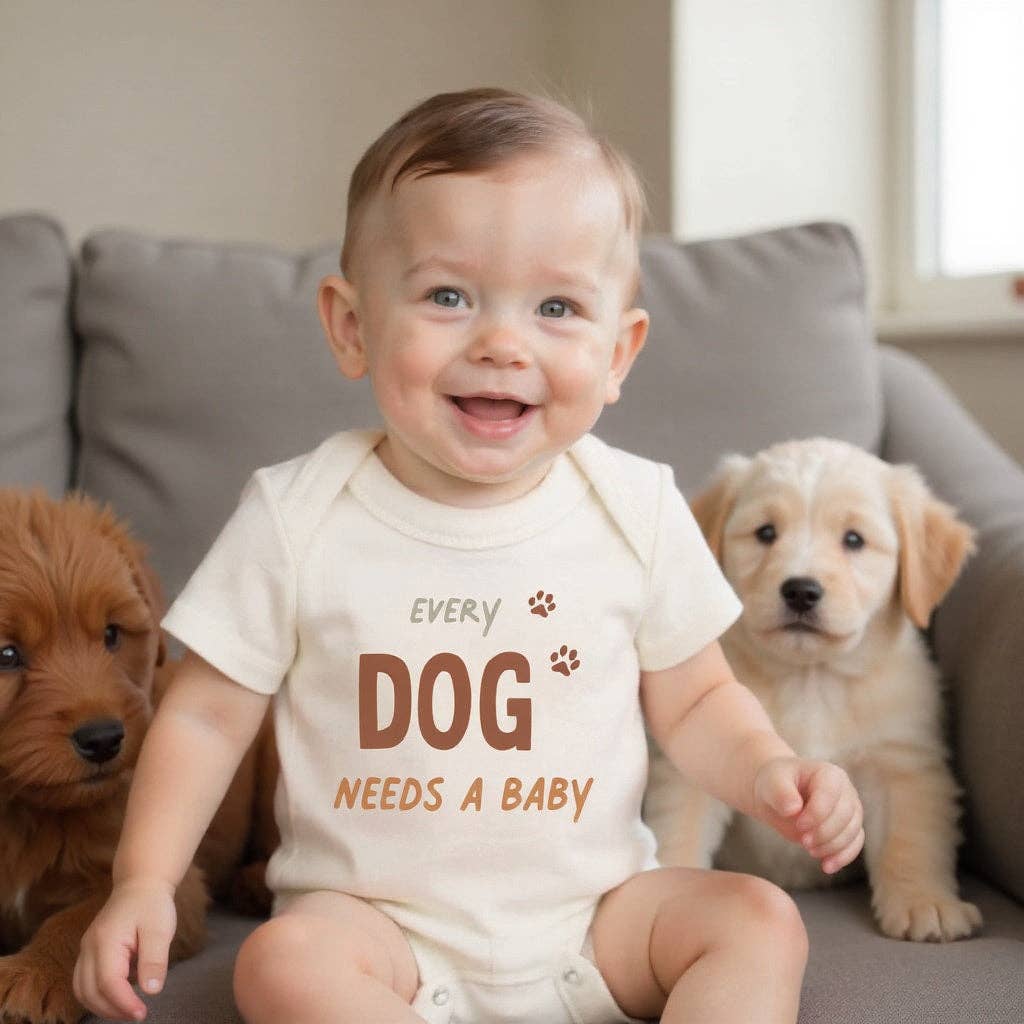 Finn + Emma Baby Every Dog Needs A Baby Bodysuit